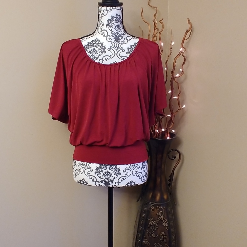 Magenta butterfly top